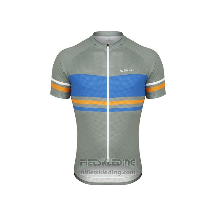 2021 Fietskleding de Marchi Groen Blauw Korte Mouwen en Koersbroek
